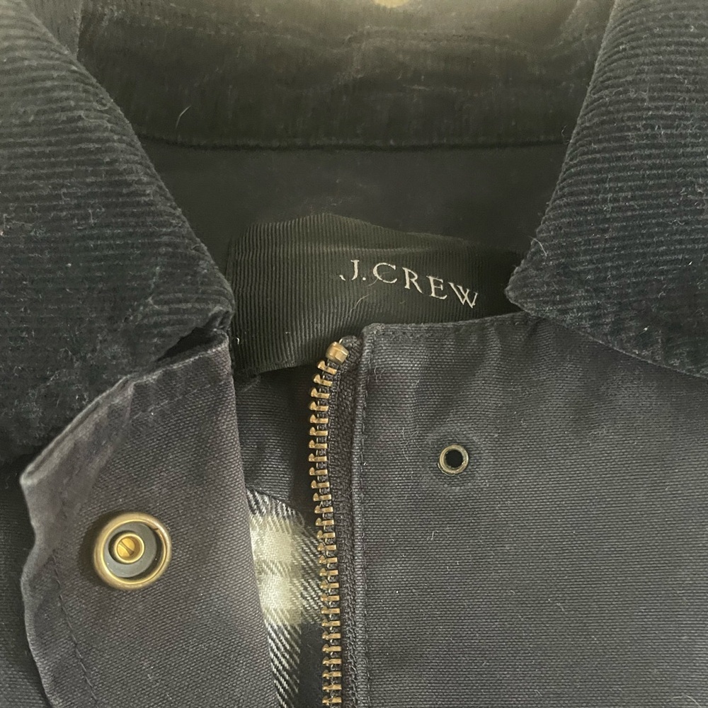 J. Crew waxed cotton canvas color block barn jacket size XXS - Picture 7 of 7